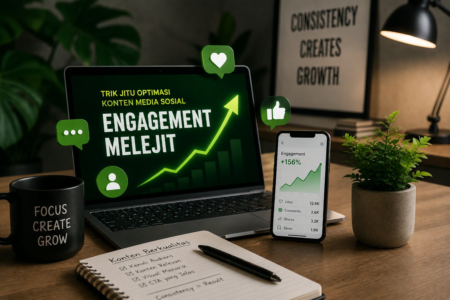 Cara Optimasi Konten Media Sosial Agar Engagement Naik Secara Organik dan Konsisten