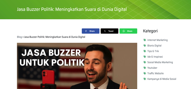 RajaKomen.com: Jasa Buzzer Politik Terpercaya untuk Efek Viral dan Kenaikan Engagement Nyata